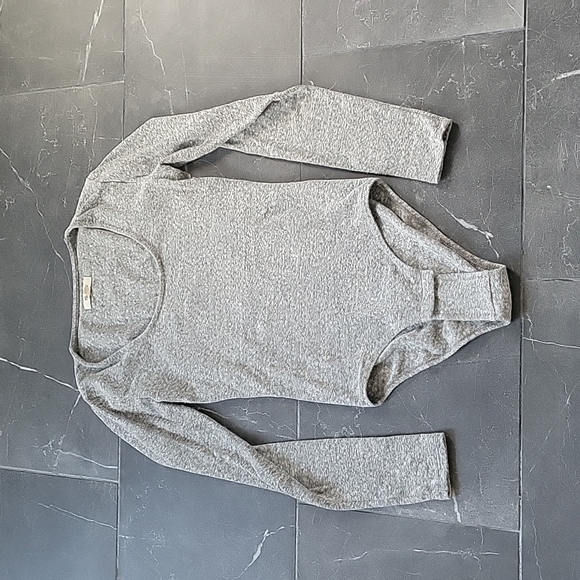 Madewell Gray Long-Sleeve bodysuit S - Picture 2 of 3